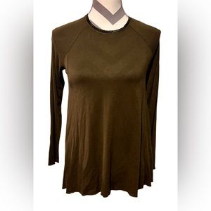 Zara Long Sleeve Olive Top